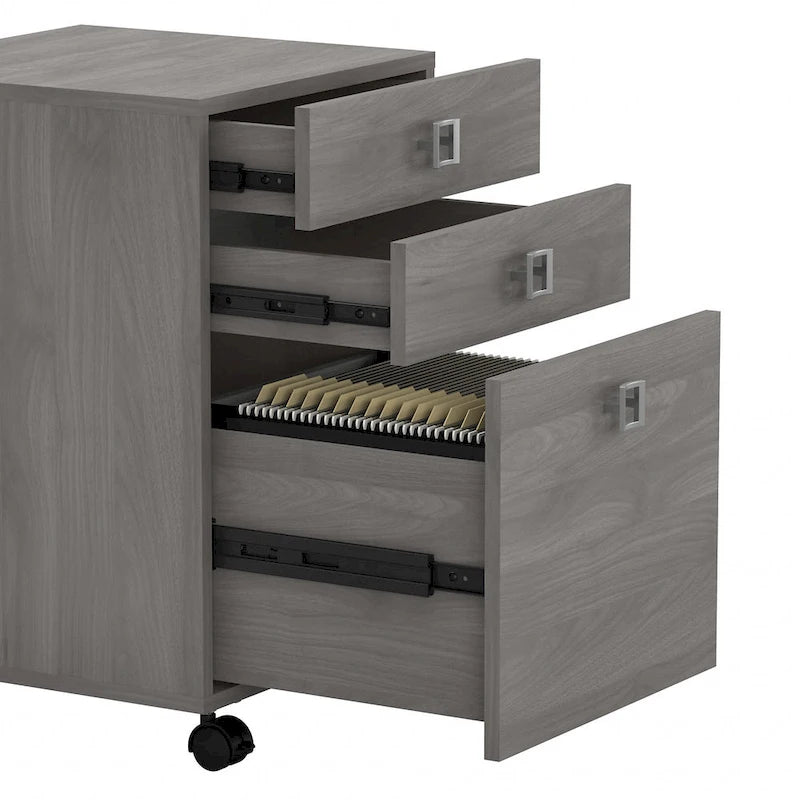 Echo L Shaped Desk with Hutch and Drawers by Bush Business Furniture