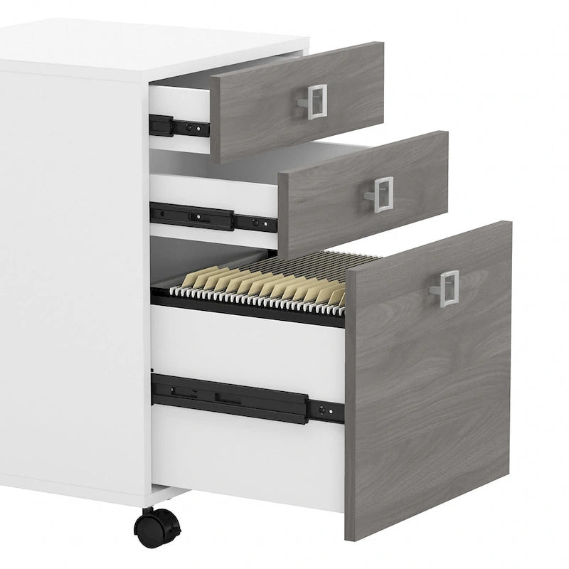 Echo L Shaped Desk with Hutch and Drawers by Bush Business Furniture