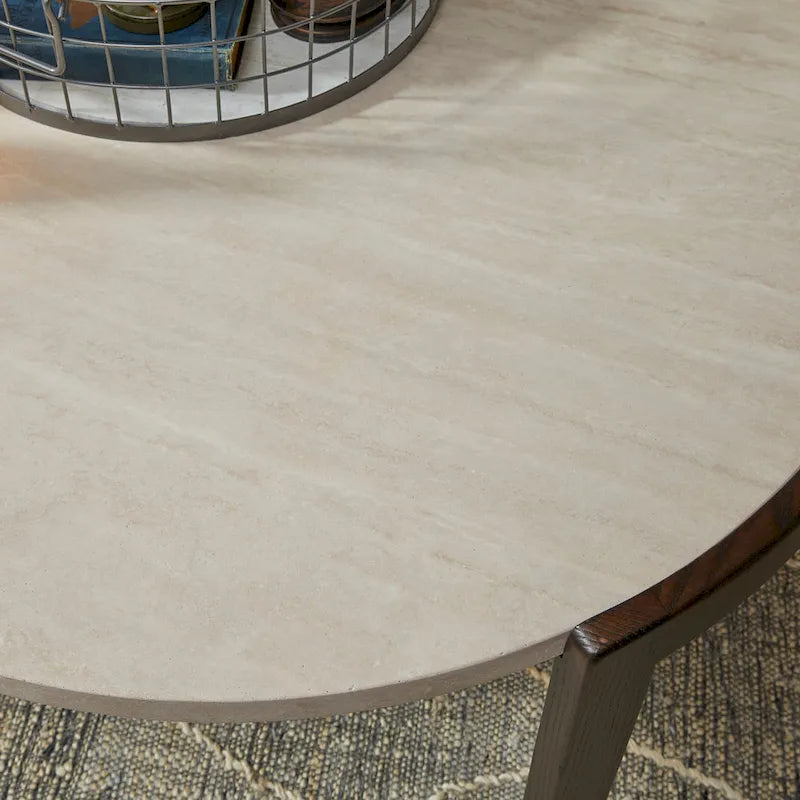 Palette Stone Round Coffee Table - 35 x 18 x 35