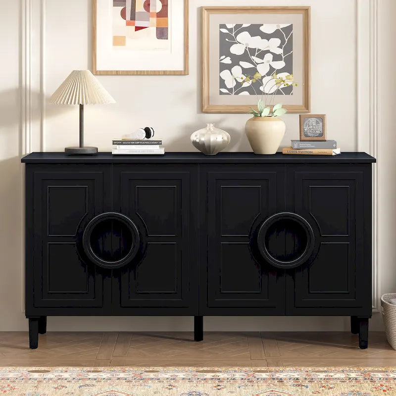 59 4-Door Console Table with Round Handles