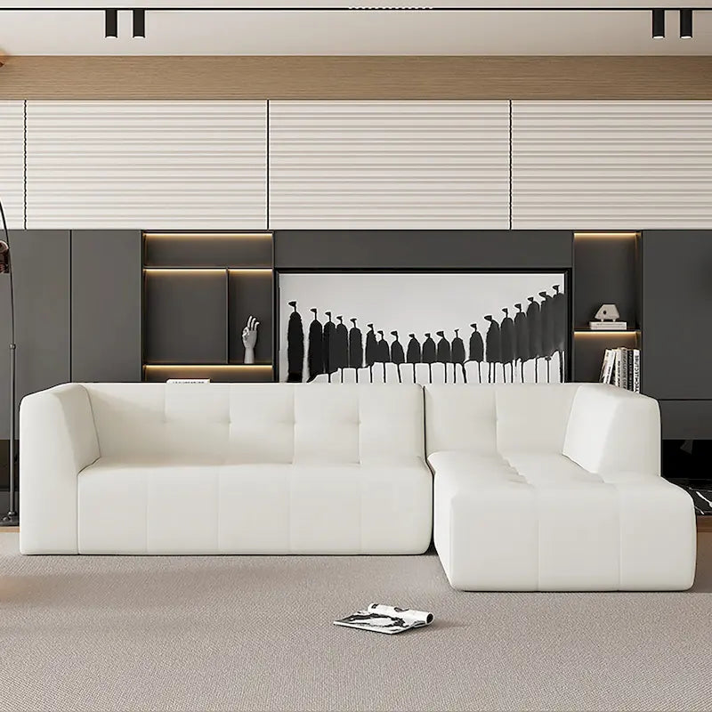 L-Shaped Modular Modular Combination Living Room Sofa Set Modern Minimalist Sofa, Upholstered Deep Seat Couches