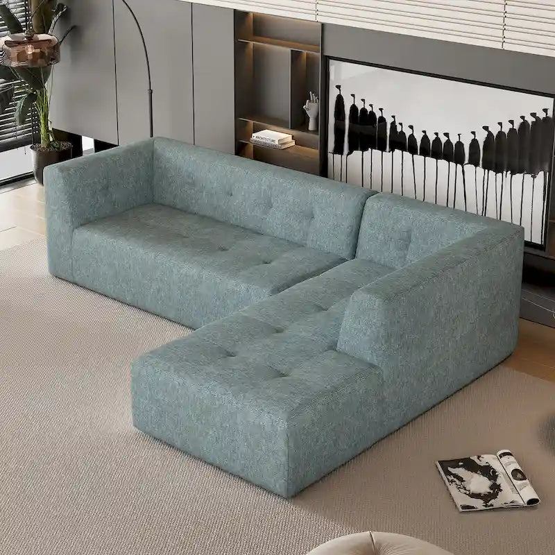 L-Shaped Modular Modular Combination Living Room Sofa Set Modern Minimalist Sofa, Upholstered Deep Seat Couches
