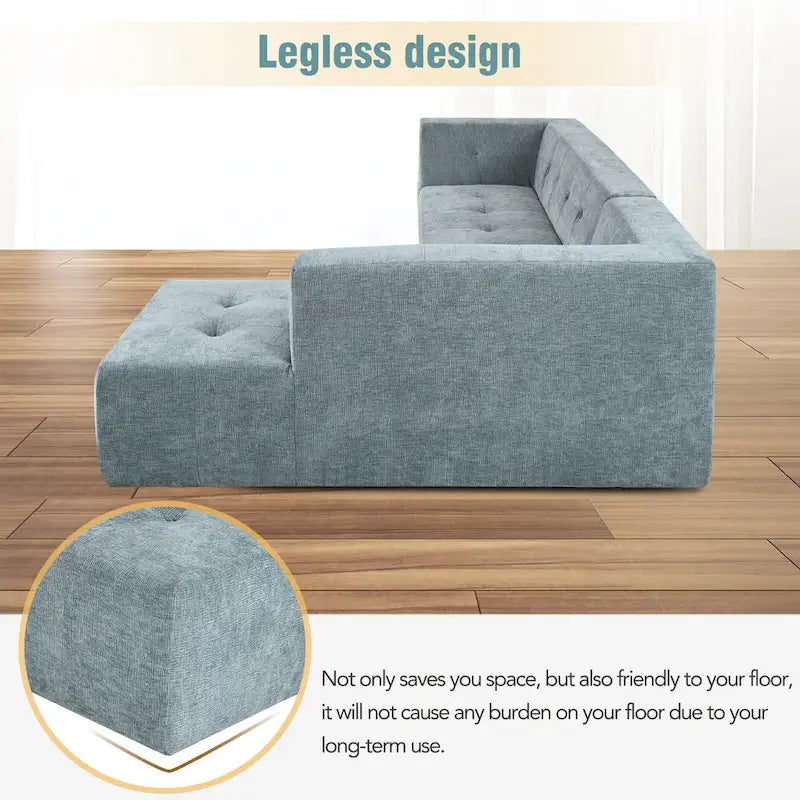 L-Shaped Modular Modular Combination Living Room Sofa Set Modern Minimalist Sofa, Upholstered Deep Seat Couches