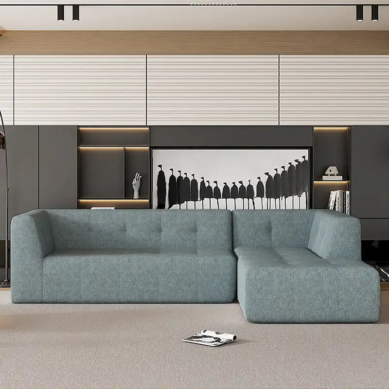 L-Shaped Modular Modular Combination Living Room Sofa Set Modern Minimalist Sofa, Upholstered Deep Seat Couches