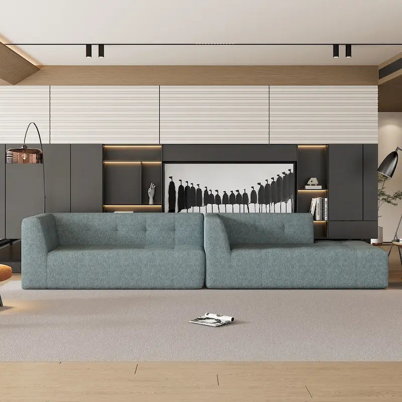 L-Shaped Modular Modular Combination Living Room Sofa Set Modern Minimalist Sofa, Upholstered Deep Seat Couches