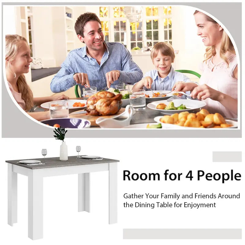 Costway Dining Table 47 Inch Kitchen Dining Table Rectangular for