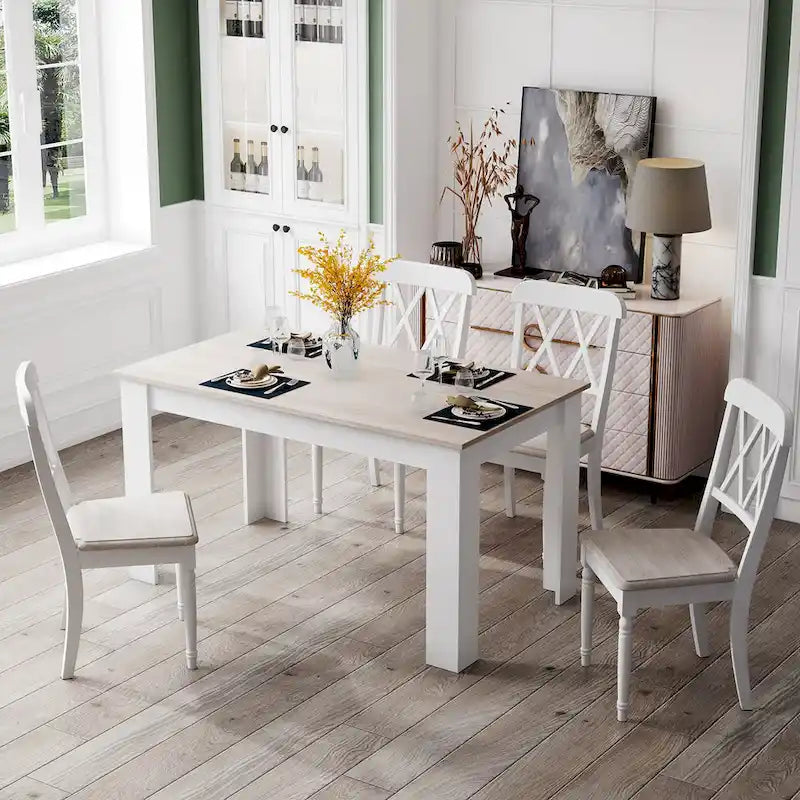 Costway Dining Table 47 Inch Kitchen Dining Table Rectangular for