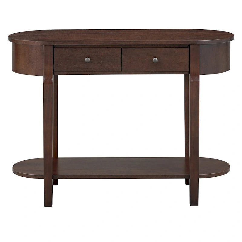 Vintage Console Table, Glossy Sofa Table for Entryway and Living Room
