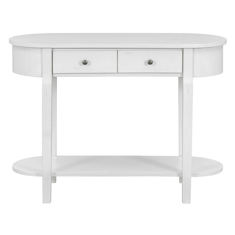 Vintage Console Table, Glossy Sofa Table for Entryway and Living Room