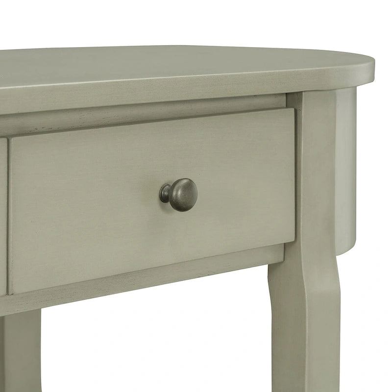Vintage Console Table, Glossy Sofa Table for Entryway and Living Room