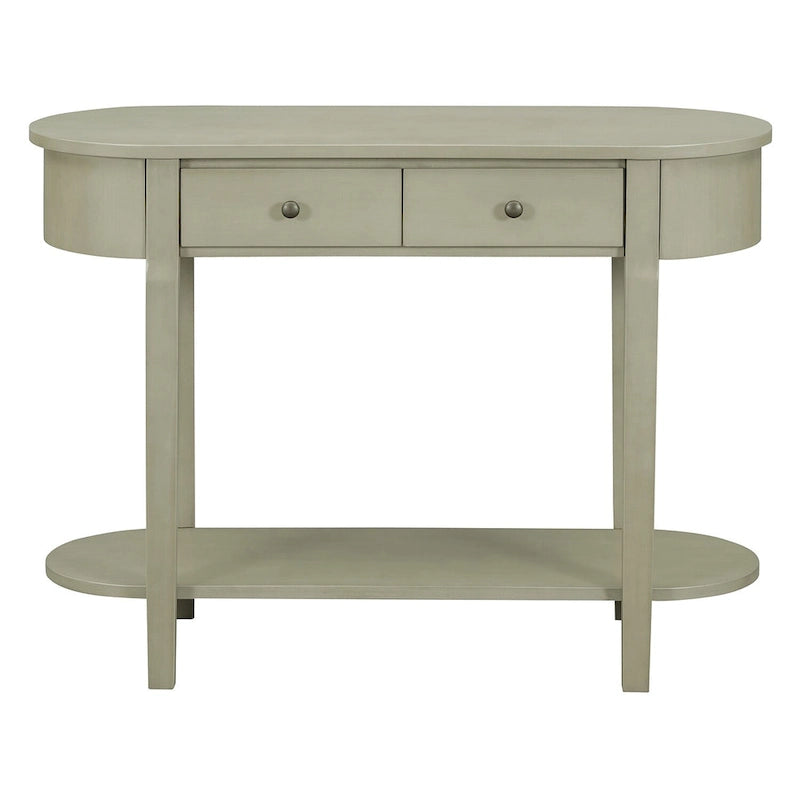 Vintage Console Table, Glossy Sofa Table for Entryway and Living Room