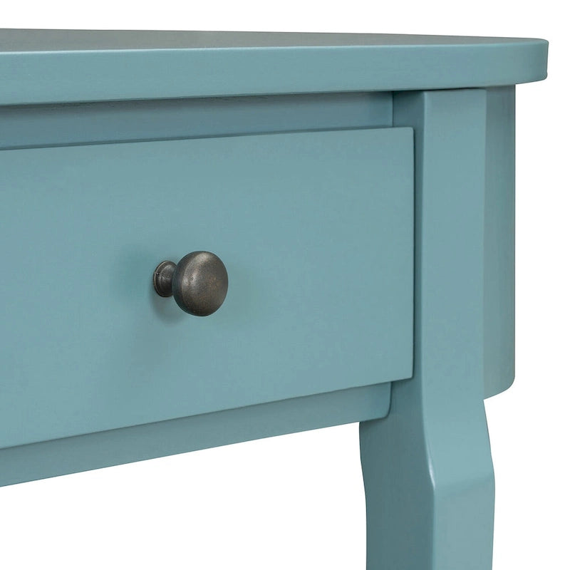 Vintage Console Table, Glossy Sofa Table for Entryway and Living Room