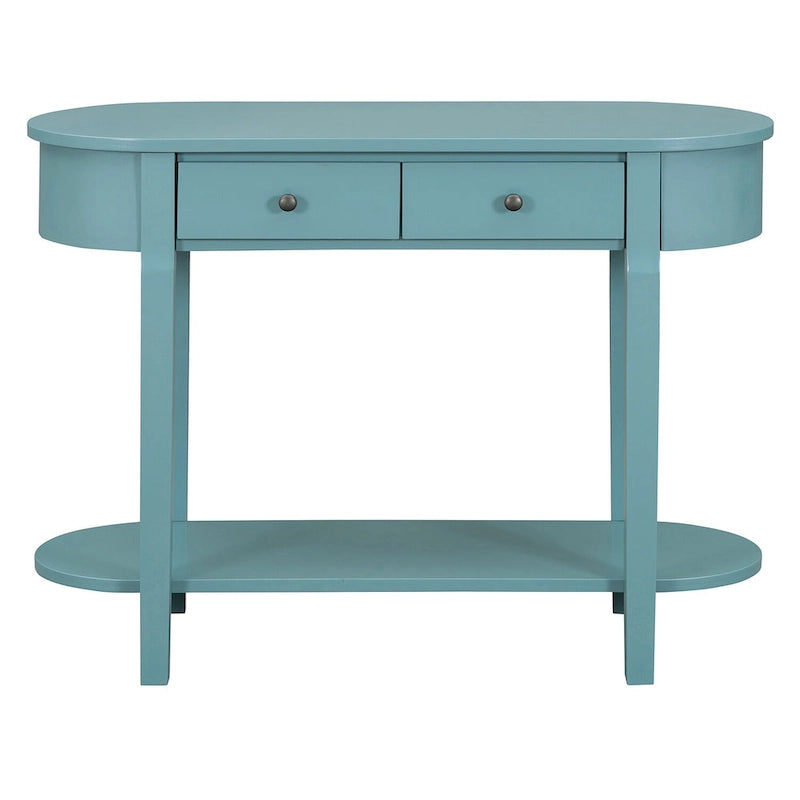 Vintage Console Table, Glossy Sofa Table for Entryway and Living Room