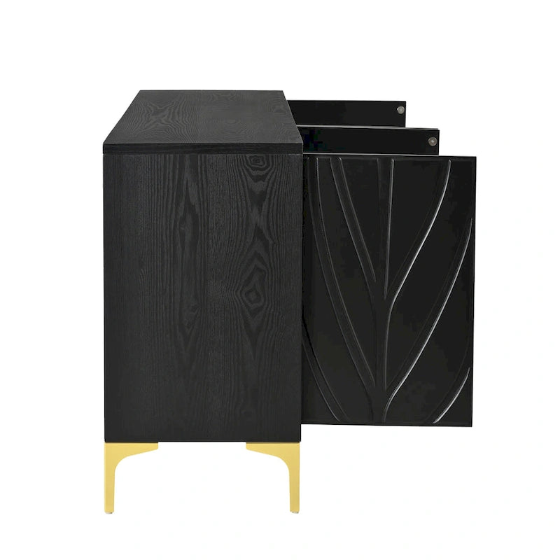 4-door Sideboard Handleless Buffet Cabinet for Dining Room,Living Room