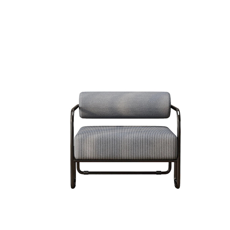 Living Room Corduroy Upholstered Accent Chair with Iron Frame