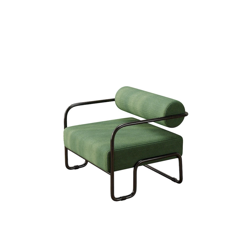 Living Room Corduroy Upholstered Accent Chair with Iron Frame