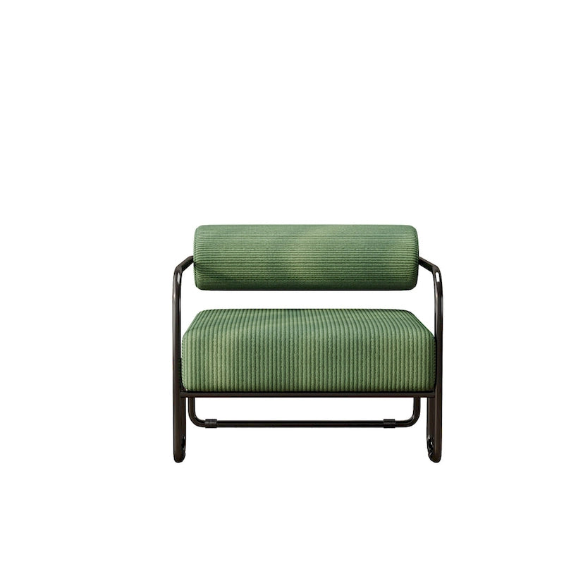 Living Room Corduroy Upholstered Accent Chair with Iron Frame
