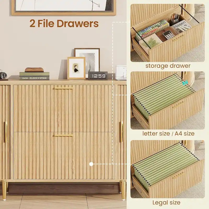 2 Drawer File Cabinet Filing Cabinet Home Office 2 Door Storage