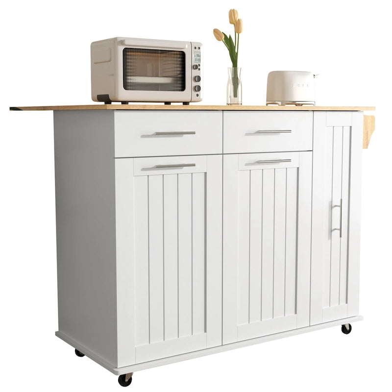 Kitchen Island With Drop Leaf(no include stool)