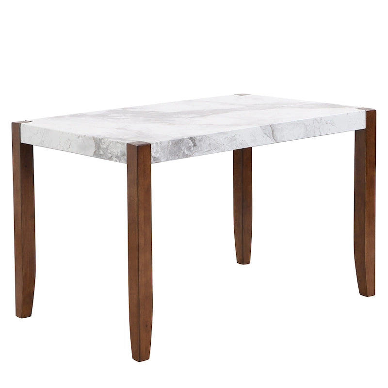 5-Piece Modern Dining Set with Rectangular Table & Chairs