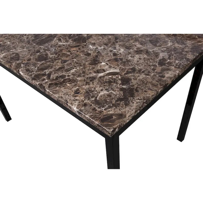 Modern Style 5-Piece Dining Set with Rectangular Table and 4 Upholstered High Back Chairs