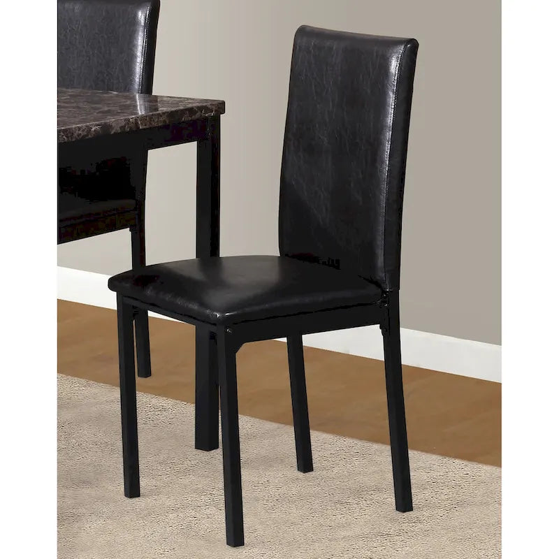 Modern Style 5-Piece Dining Set with Rectangular Table and 4 Upholstered High Back Chairs