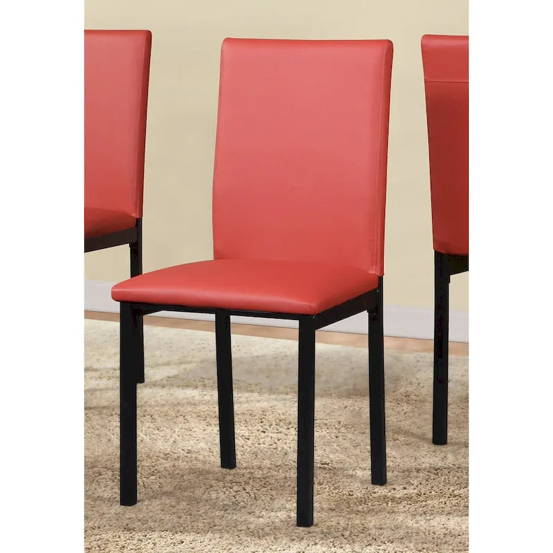 Modern Style 5-Piece Dining Set with Rectangular Table and 4 Upholstered High Back Chairs