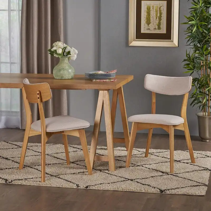 Christopher Knight Home Abrielle Mid-Century Modern Fabric Dining Chair - N/A