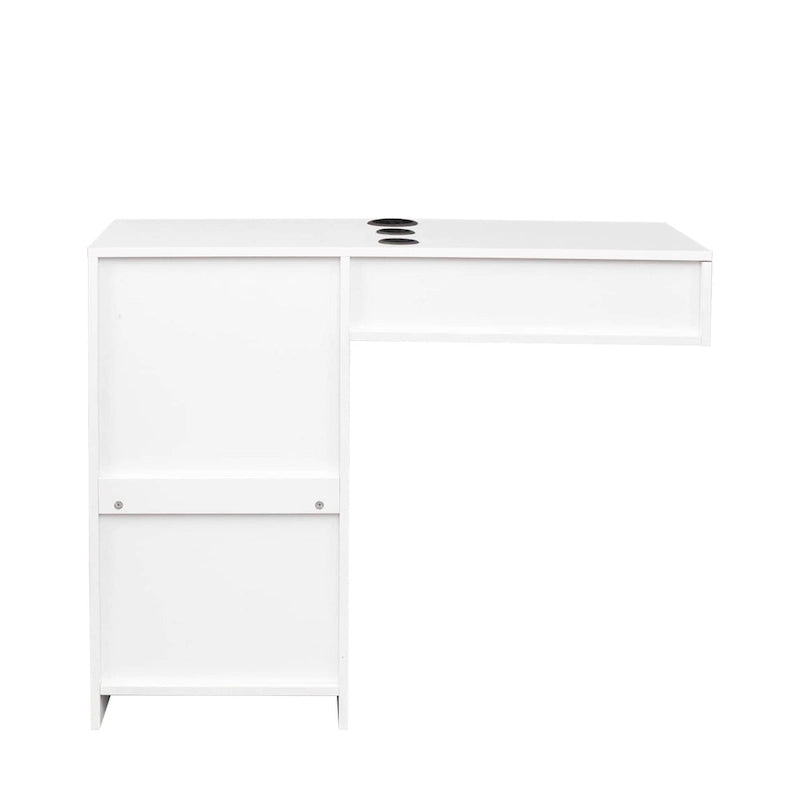 Wood Wall Mount Hair Stylist Salon Station Storage Cabinet Lockable - 15.98 x 40.47 x 32.01