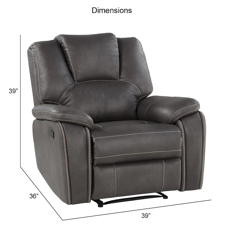 Steve Silver Kameryn Faux Leather Reclining 3-Piece Set