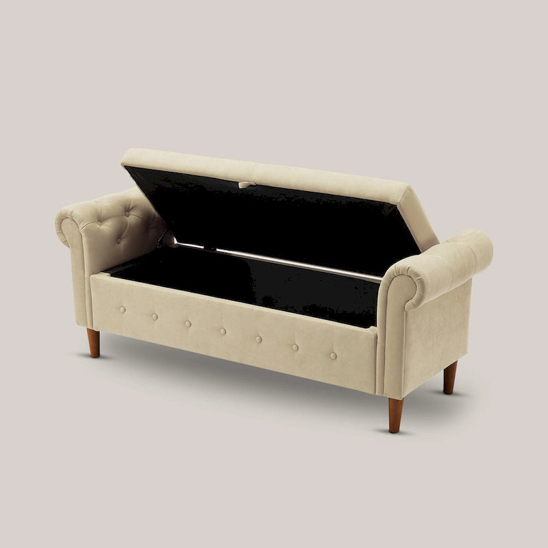 Multifunctional Storage Rectangular Sofa Stool Bench - 24.1 H x 22.1 W x 63 D