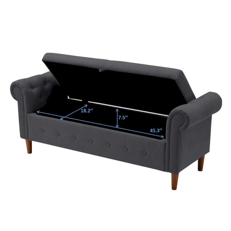 Multifunctional Storage Rectangular Sofa Stool Bench - 24.1 H x 22.1 W x 63 D