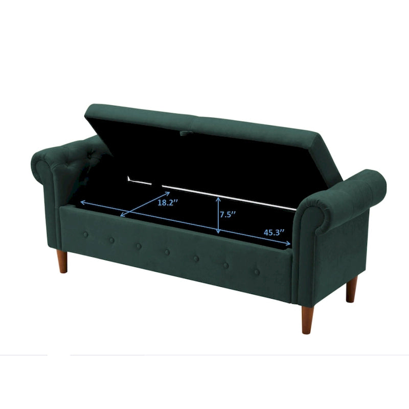 Multifunctional Storage Rectangular Sofa Stool Bench - 24.1 H x 22.1 W x 63 D