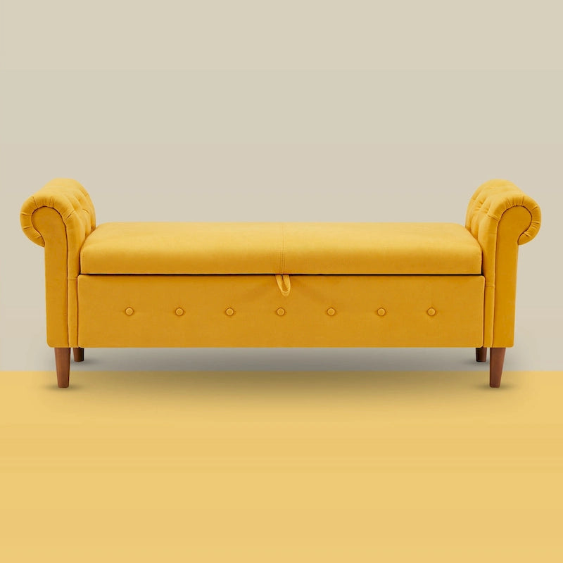 Multifunctional Storage Rectangular Sofa Stool Bench - 24.1 H x 22.1 W x 63 D