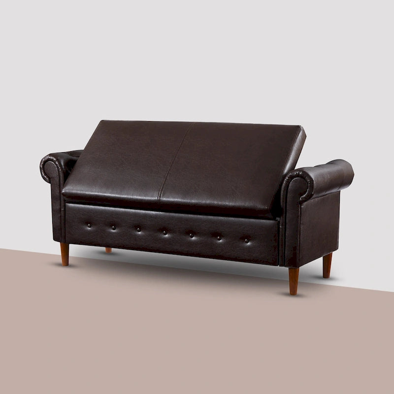 Multifunctional Storage Rectangular Sofa Stool Bench - 24.1 H x 22.1 W x 63 D
