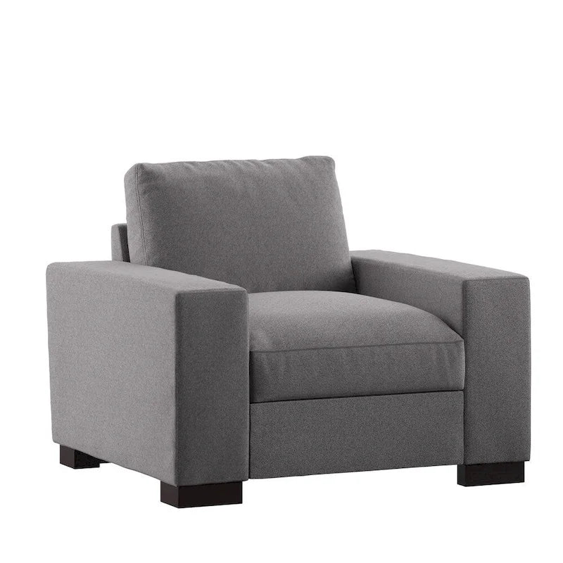 Ashton Grey Fabric Double Sided Down-Feather Filled Chair by iNSPIRE Q Artisan