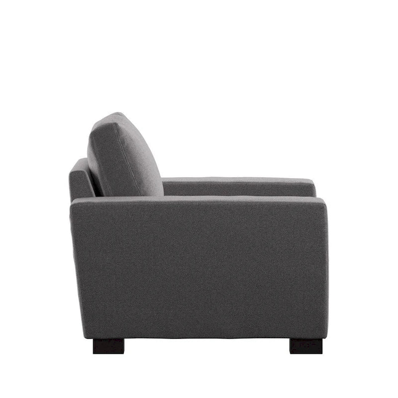 Ashton Grey Fabric Double Sided Down-Feather Filled Chair by iNSPIRE Q Artisan