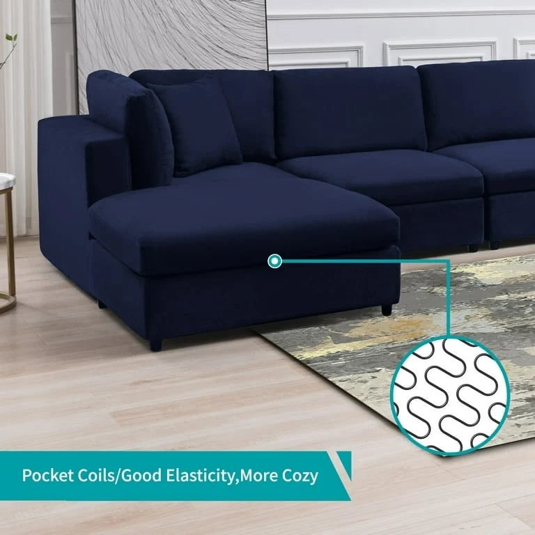 Mixoy Modern Convertible Sectional Sofa,L/U Shaped Corner Sleeper Sofa Couch,Modular Sectional Couches