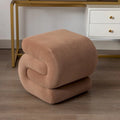 Modern S-shape Fabric Ottoman Makeup Stool Footstool