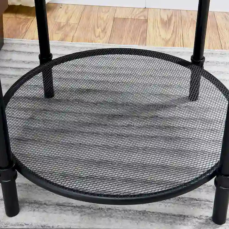 Industrial Console Table, 2-Tier Accent Table Coffe Table