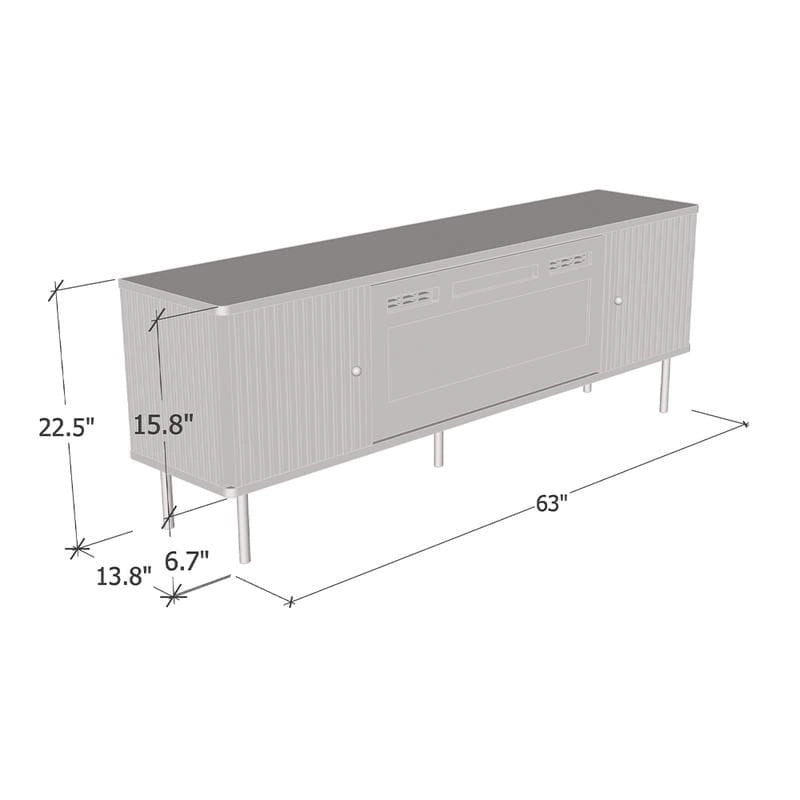Camelia WH-EF Electric Fireplace 63 TV Stand