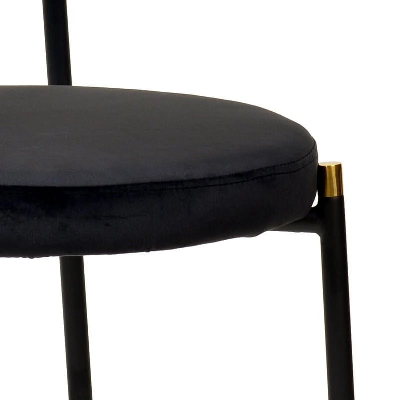 Euston Set of 4 Modern Dining Chair with Wicker Back & Upholstered Velvet Seat for Home Office Living Room & Kitchen