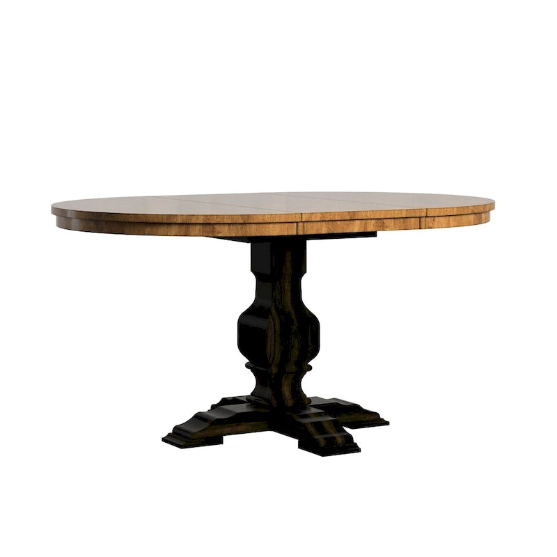 Eleanor Black Extending Oval Wood Table Slat Back 5-piece Dining Set by iNSPIRE Q Classic