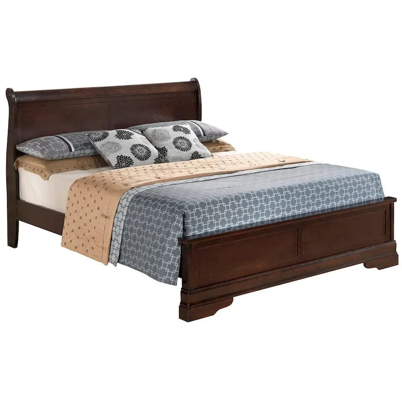Louis Philippe Queen Panel Bed