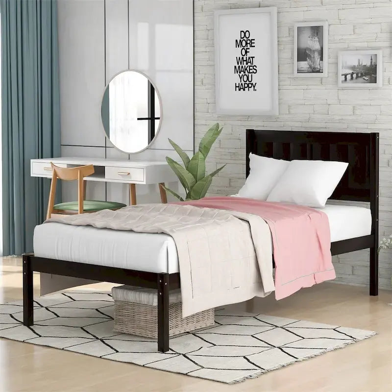 Harper & Bright Designs Wood Twin Platform Bed