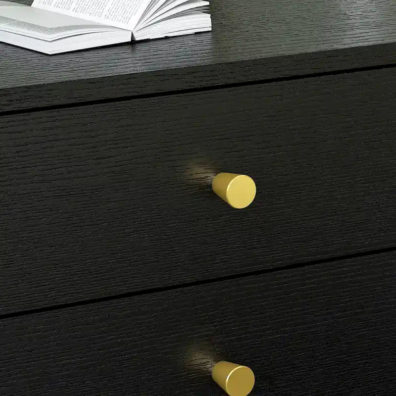 21.6 Tall 3 - Drawer Nightstand White/Grey/Black(1 Piece)