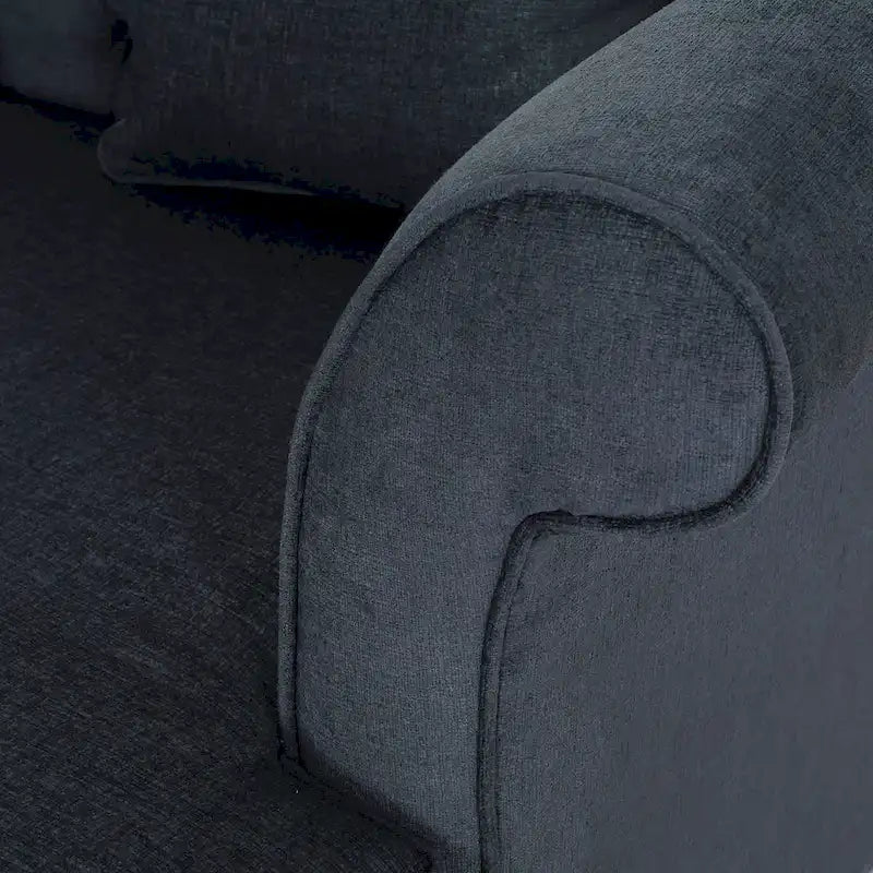Freas Contemporary Tufted Double Chaise Lounge with Accent Pillows by Christopher Knight Home - 63.00 L x 58.50 W x 34.50 H