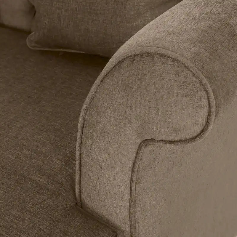 Freas Contemporary Tufted Double Chaise Lounge with Accent Pillows by Christopher Knight Home - 63.00 L x 58.50 W x 34.50 H