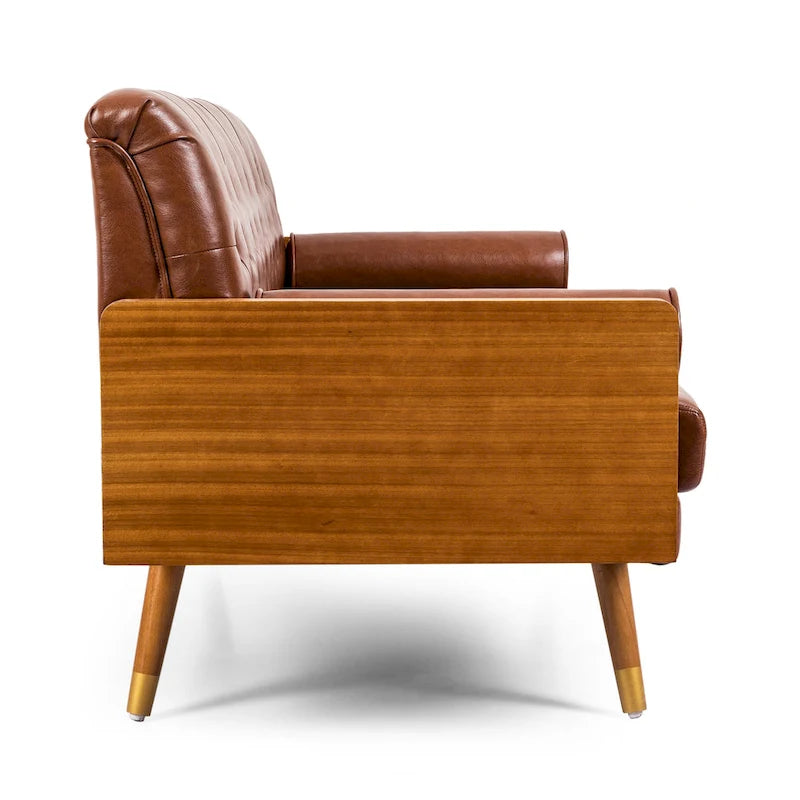 Barnard Mid-century Tufted Sofa with Accent Pillows by Christopher Knight Home