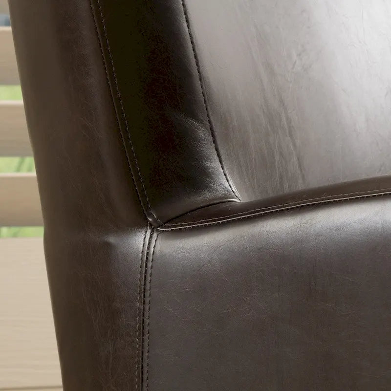 Angelo Bonded Leather Wingback Swivel Club Chair by Christopher Knight Home